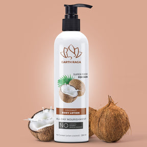 Coconut Body Lotion | Provides Intense Moisturization | Removes Scars & Wrinkles | Anti-Inflammatory | Reduces Redness | 250gms