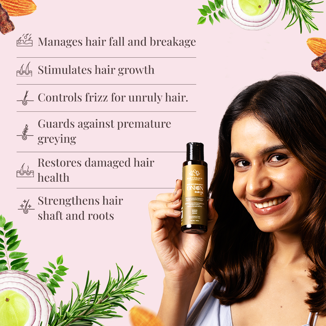 Onion and  Bhringraj  Hair Oil - Combo | 100 ml X 2