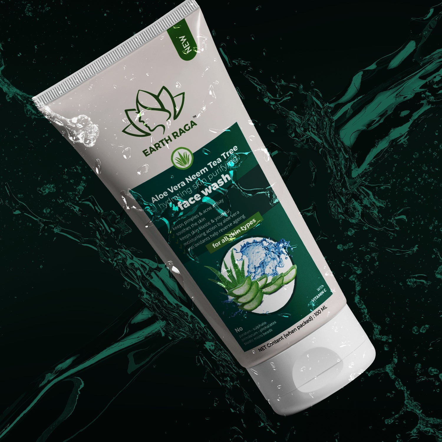 Anti-Hairfall Shampoo and Aloe Vera Neem Tea Tree Face Wash Combo