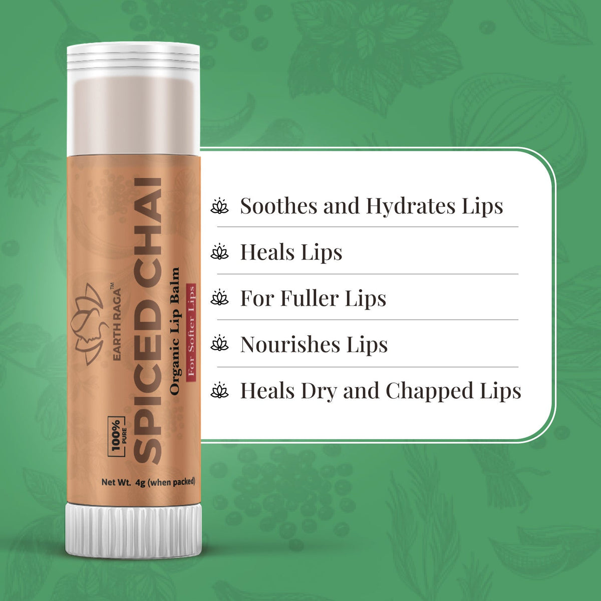 Spiced Chai Organic Lip Balm 4g