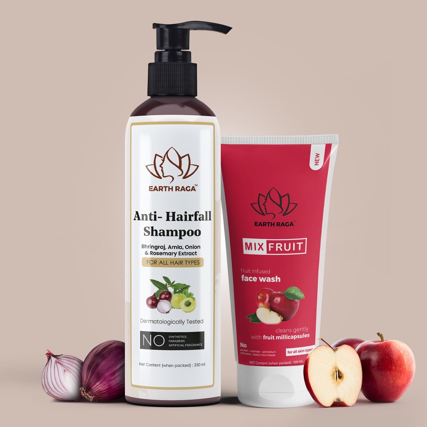 Anti Dandruff Shampoo and Mix Fruit Face Wash Combo