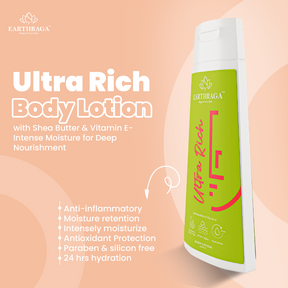 Ultra Rich Body Lotion with Shea Butter & Vitamin E - Intense Moisture for Deep Nourishment