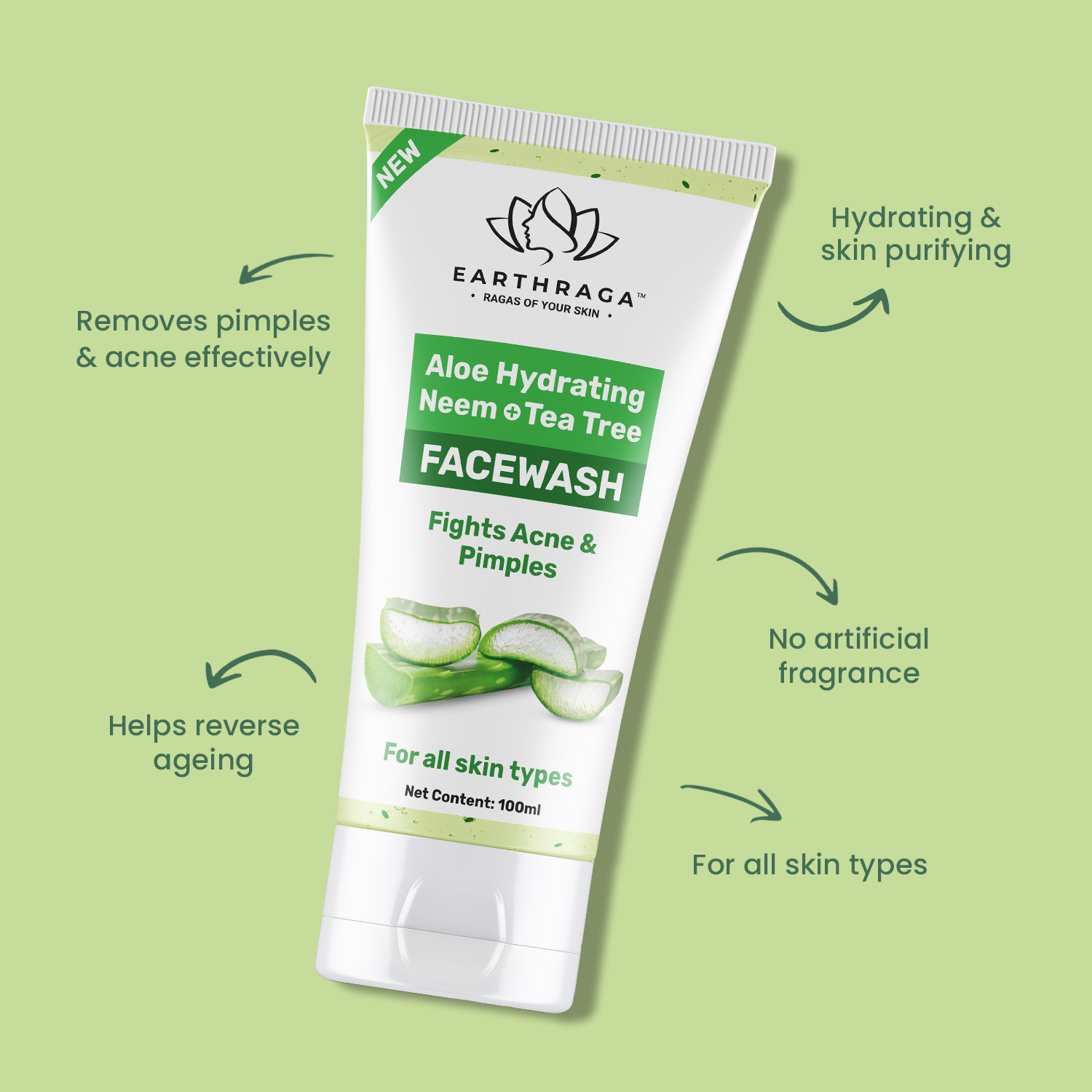 Aloe Vera Neem Tea Tree Face Wash |  100ml