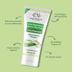 Anti-Hairfall Shampoo and Aloe Vera Neem Tea Tree Face Wash Combo