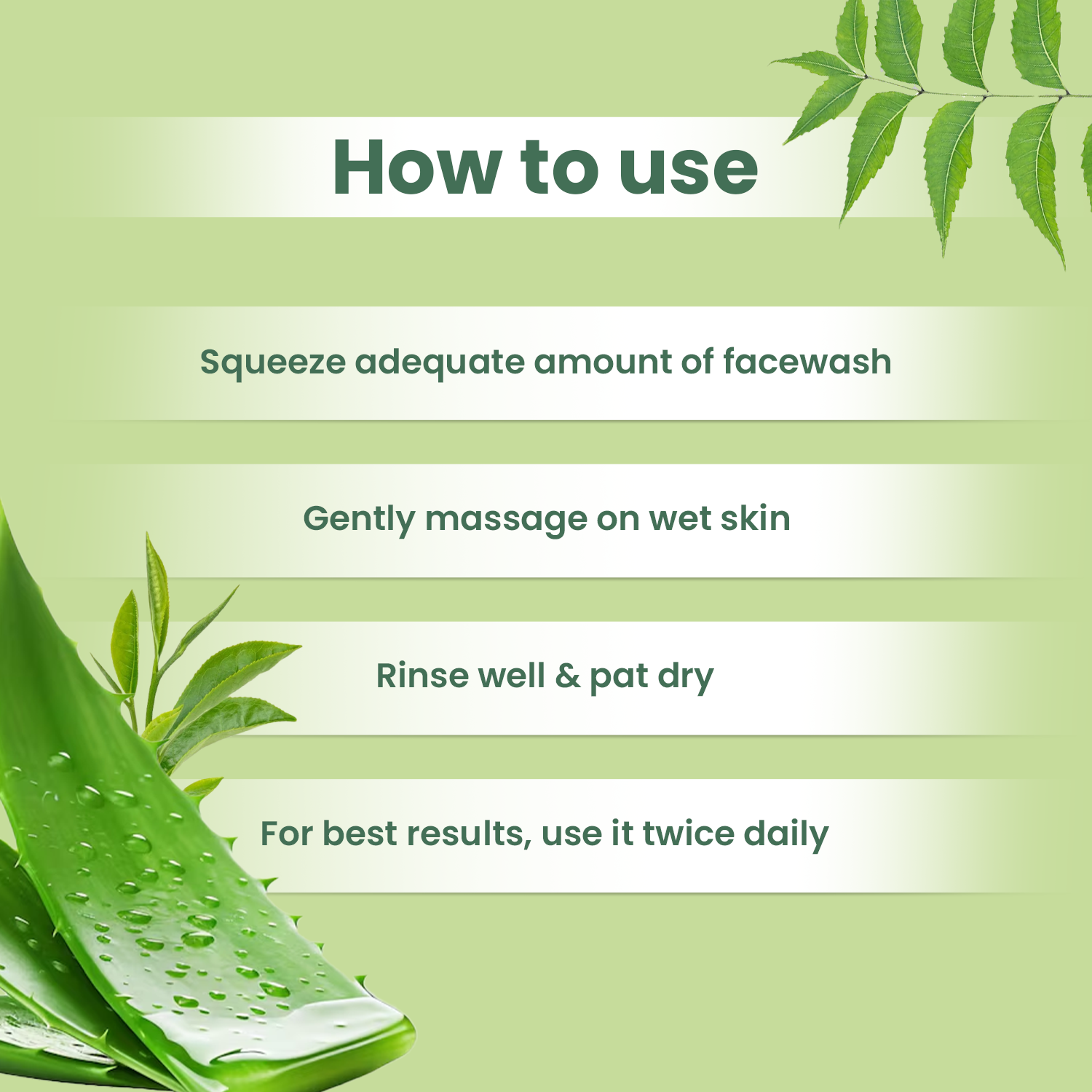 Aloe Vera Neem Tea Tree Face Wash |  100ml