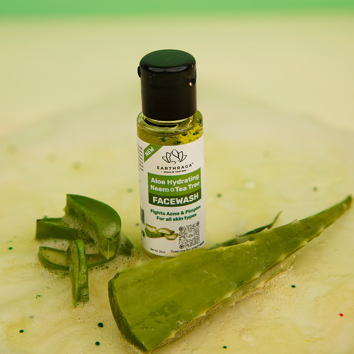 Aloe Vera Hydrating Neem Tea Tree Face Wash |  30 ml Mini