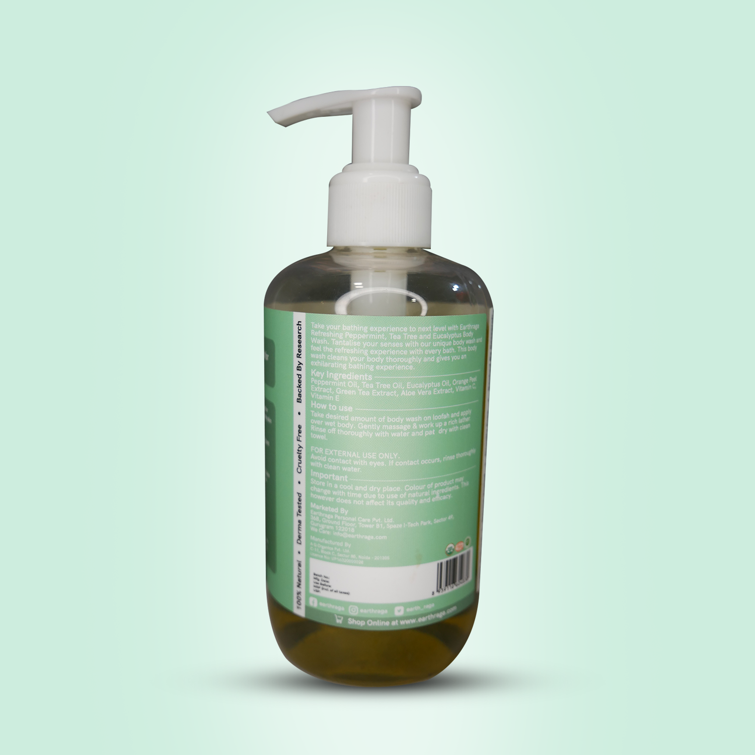 Peppermint, Tea Tree & Eucalyptus Body Wash | 200 ml