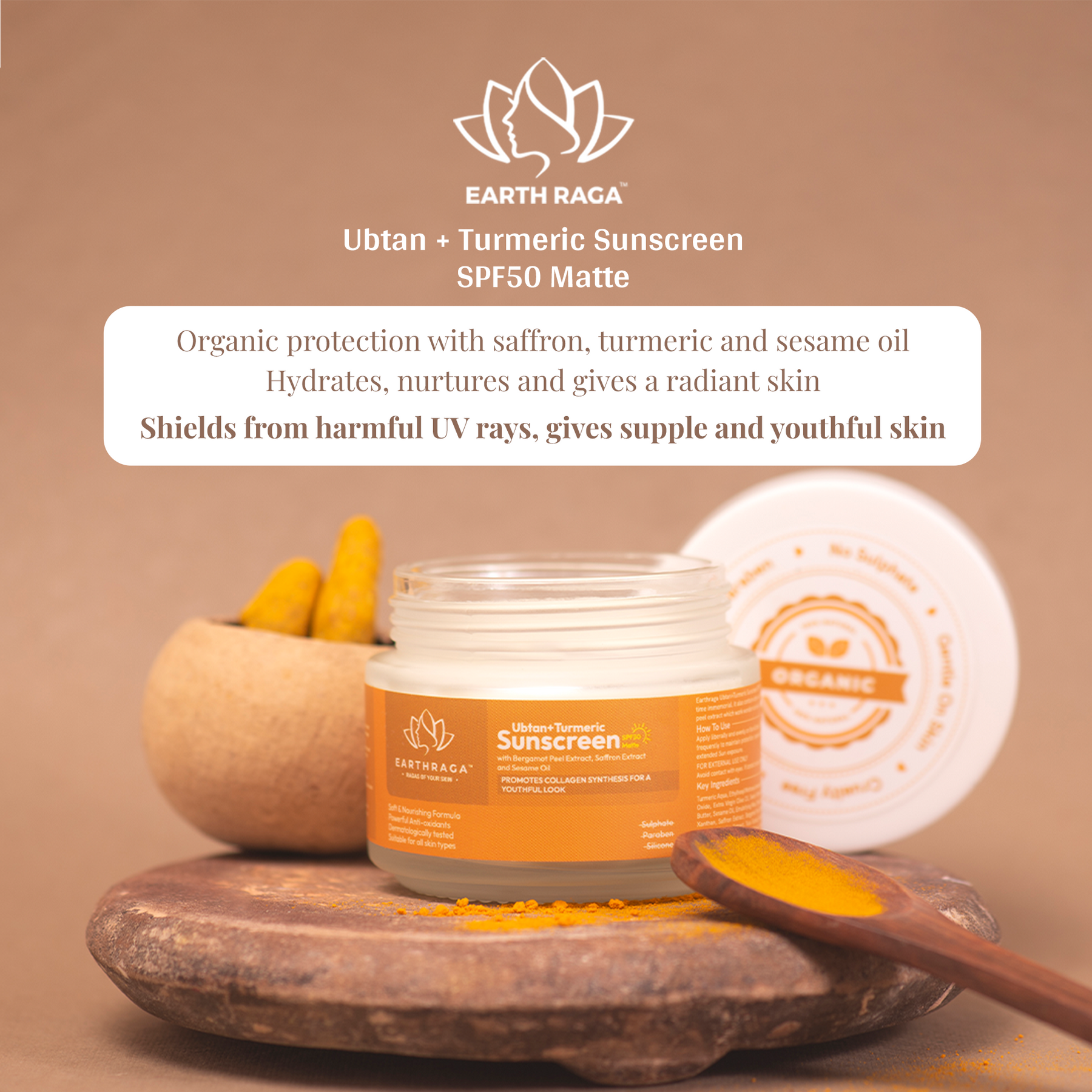 Ubtan + Turmeric Sunscreen SPF50 Matte | 100ml