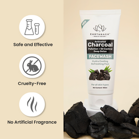 Activated Charcoal Face Wash and Aloe Vera Neem Tea Tree Face Wash Combo