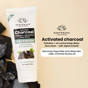 Activated Charcoal Face Wash and Aloe Vera Neem Tea Tree Face Wash Combo