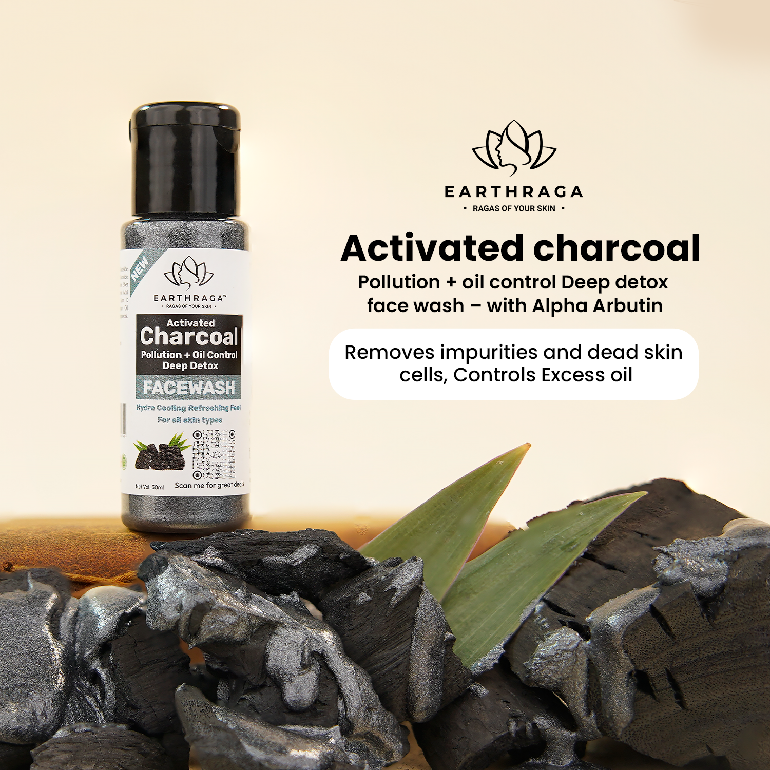 Aloe Neem Tea Tree | Mix Fruit | Activate Charcoal | Face Wash Combo -30ml