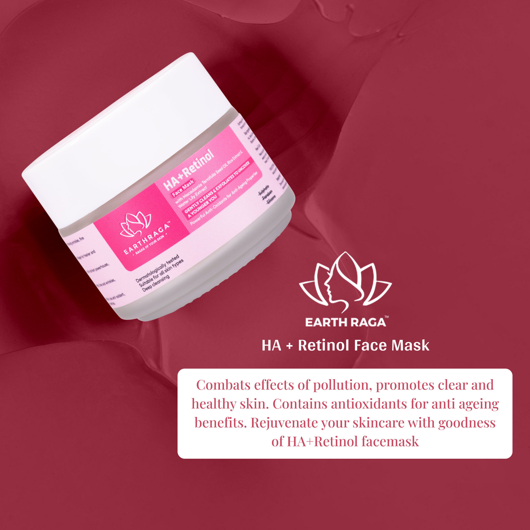 HA + Retinol Face Mask |  100 gm