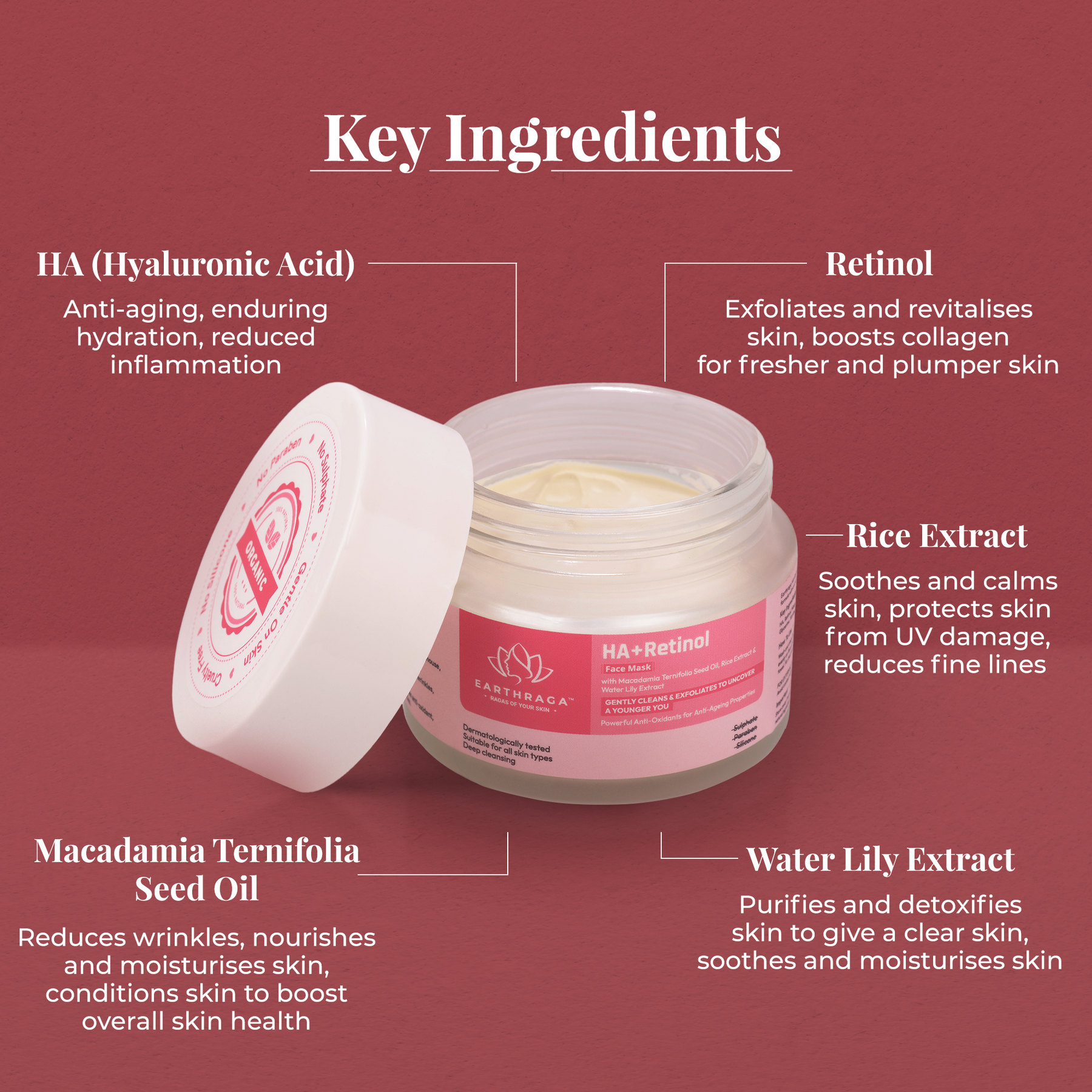 HA + Retinol Face Mask |  100 gm