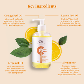 Earthraga Vitamin C Body Wash | Makes Skin Tight & Firm | Promotes Even Skin-Tone | 200ml